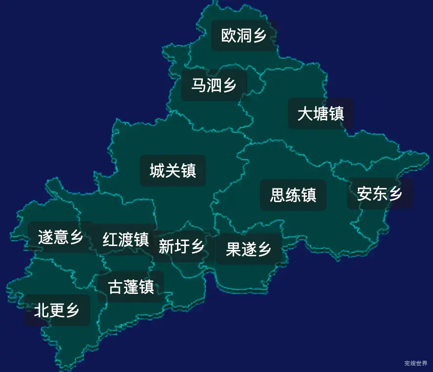 threejs来宾市忻城县geoJson地图3d地图css2d标签