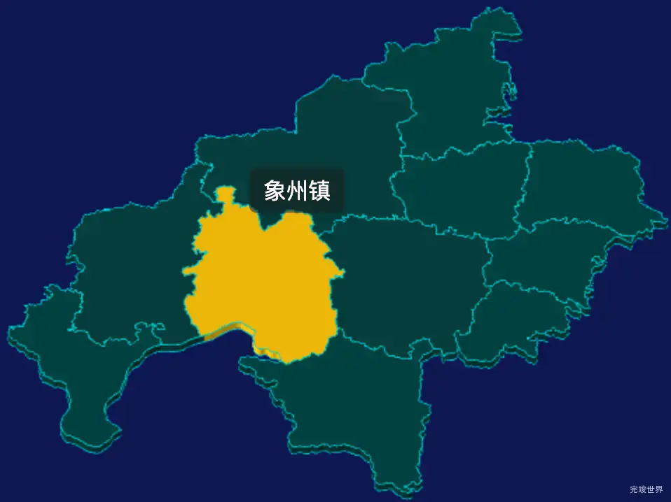 threejs来宾市象州县geoJson地图3d地图