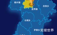 echarts来宾市金秀瑶族自治县geoJson地图根据经纬度显示自定义html弹窗演示实例