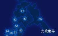 echarts杭州市上城区geoJson地图圆形波纹状气泡图效果实例