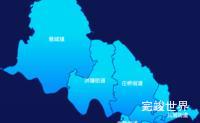 echarts宁波市江北区geoJson地图局部颜色渐变实例