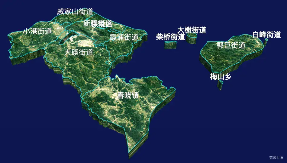 echarts宁波市北仑区geoJson地图3d地图