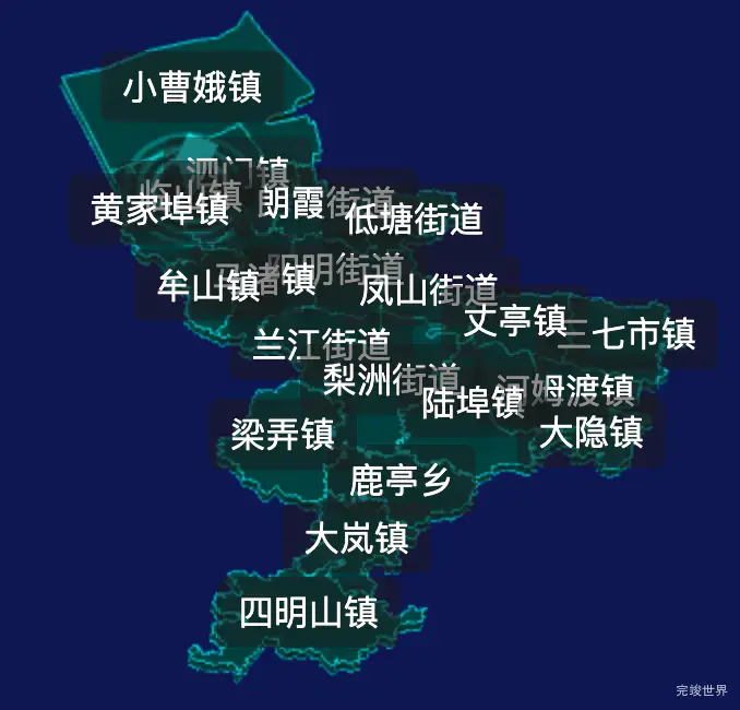 threejs宁波市余姚市geoJson地图3d地图添加旋转棱锥