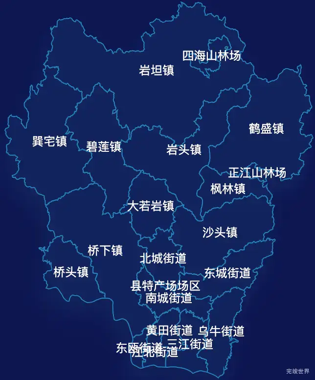 echarts温州市永嘉县geoJson地图地图下钻展示