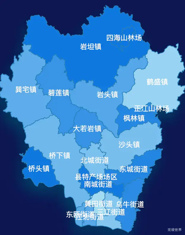 echarts温州市永嘉县geoJson地图 tooltip轮播