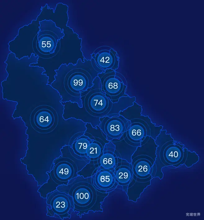 echarts温州市泰顺县geoJson地图圆形波纹状气泡图