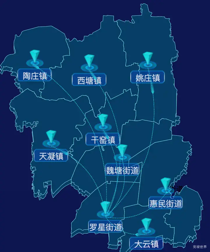 echarts嘉兴市嘉善县geoJson地图label自定义样式