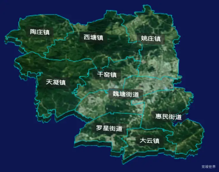 threejs嘉兴市嘉善县geoJson地图3d地图自定义贴图加CSS3D标签