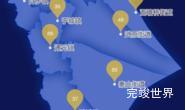 echarts嘉兴市海盐县geoJson地图水滴状气泡图实例