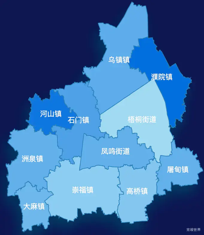 echarts嘉兴市桐乡市geoJson地图 tooltip轮播