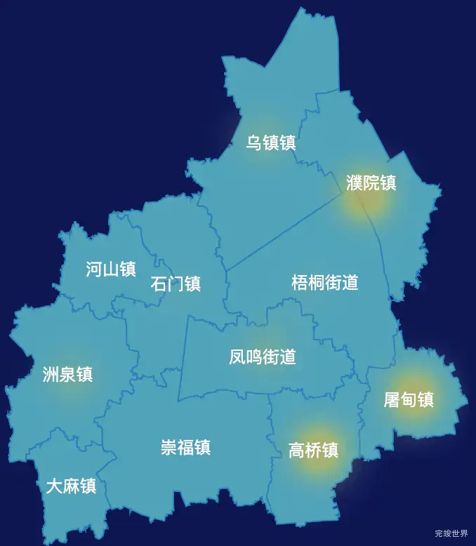 echarts嘉兴市桐乡市geoJson地图热力图