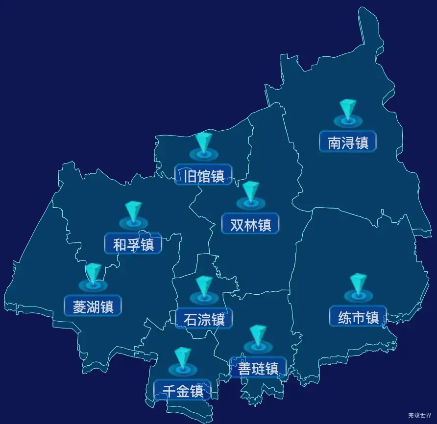 echarts湖州市南浔区geoJson地图点击跳转到指定页面