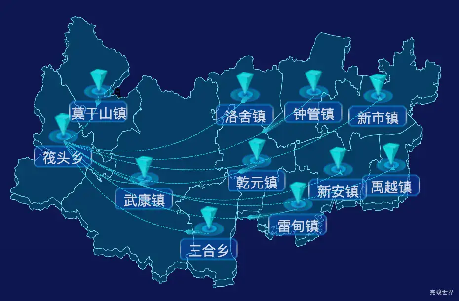 echarts湖州市德清县geoJson地图自定义label样式