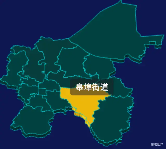 threejs绍兴市越城区geoJson地图3d地图指定区域闪烁