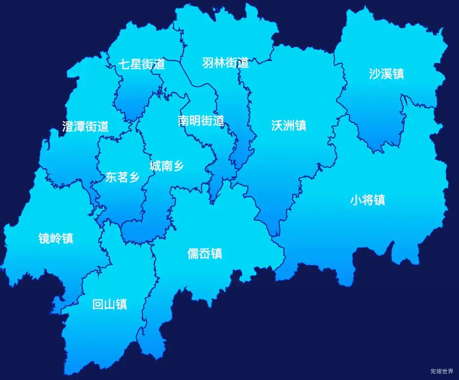 echarts绍兴市新昌县geoJson地图局部颜色渐变