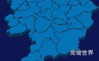 echarts绍兴市诸暨市geoJson地图3d地图实例旋转动画代码演示