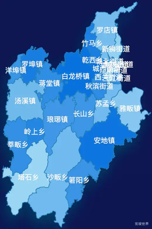 echarts金华市婺城区geoJson地图 tooltip轮播