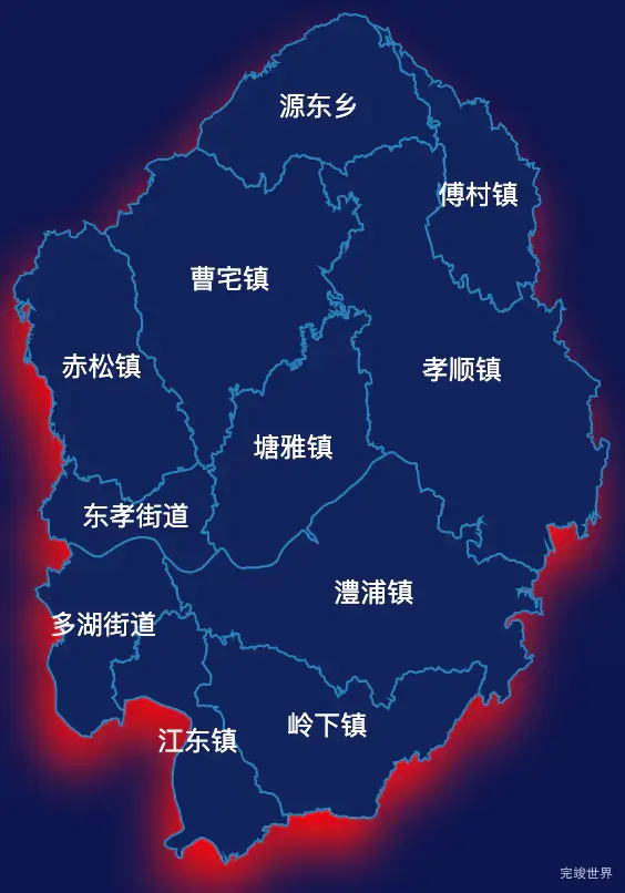 echarts金华市金东区geoJson地图阴影