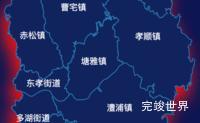 echarts金华市金东区geoJson地图阴影演示实例