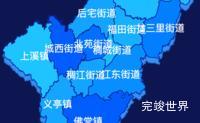 echarts金华市义乌市geoJson地图 visualMap控制地图颜色效果实例