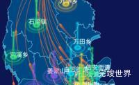 echarts衢州市柯城区geoJson地图迁徙图效果实例