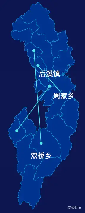 echarts衢州市衢江区geoJson地图自定义引导线