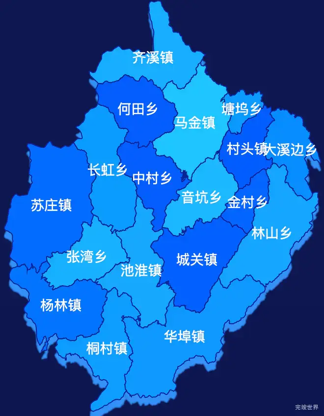 echarts衢州市开化县geoJson地图 visualMap控制地图颜色