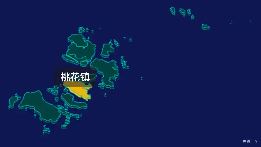 threejs舟山市普陀区geoJson地图3d地图