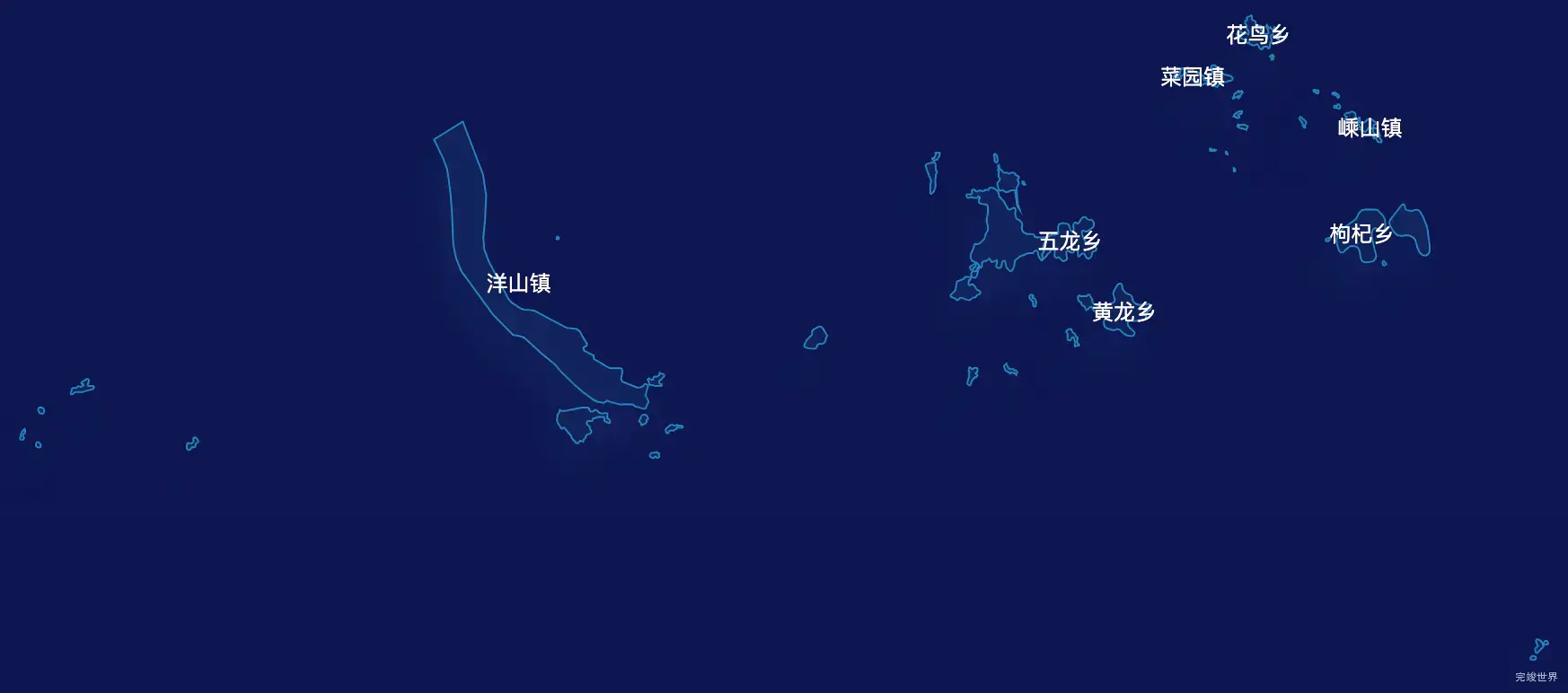 echarts舟山市嵊泗县geoJson地图点击地图获取经纬度