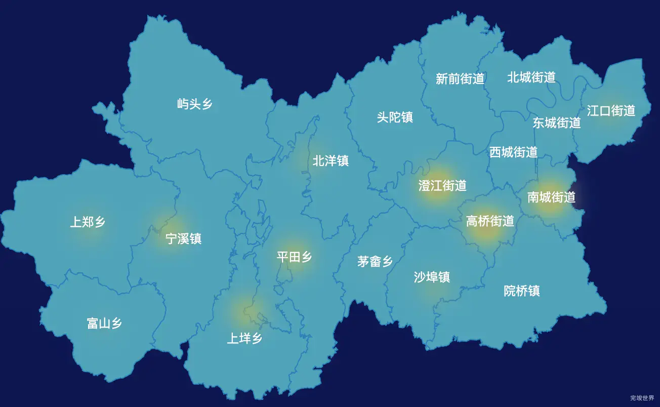 echarts台州市黄岩区geoJson地图热力图