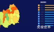 echarts台州市仙居县geoJson地图地图排行榜效果实例