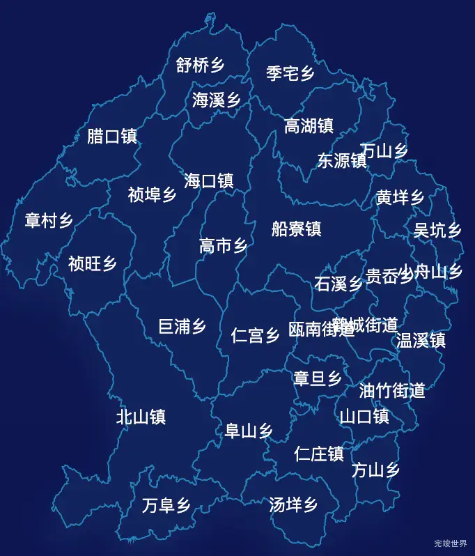 echarts丽水市青田县geoJson地图地图下钻展示