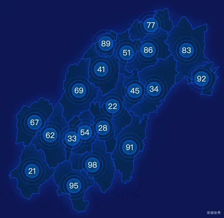 echarts丽水市遂昌县geoJson地图圆形波纹状气泡图