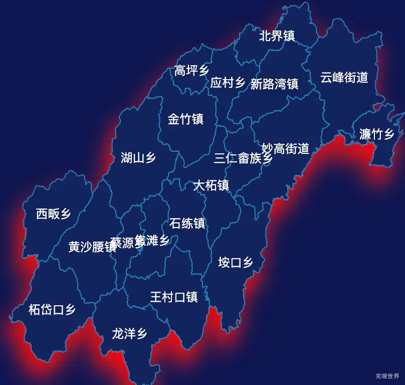 echarts丽水市遂昌县geoJson地图阴影