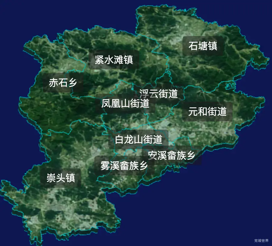 threejs丽水市云和县geoJson地图3d地图css2d标签