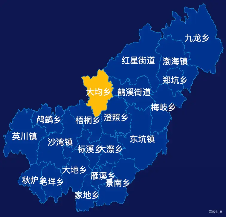 echarts丽水市景宁畲族自治县geoJson地图指定区域高亮