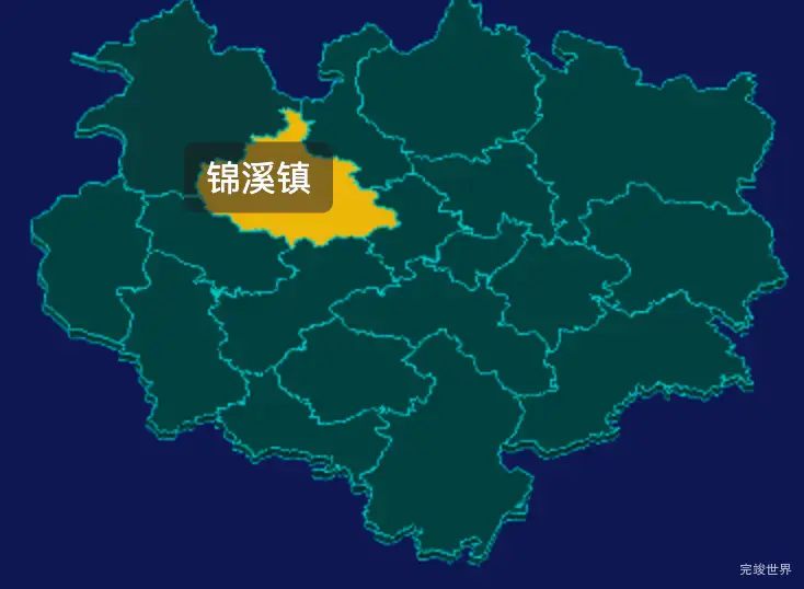 threejs丽水市龙泉市geoJson地图3d地图自定义贴图加CSS3D标签