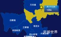 echarts长春市宽城区geoJson地图点击地图插小旗演示实例