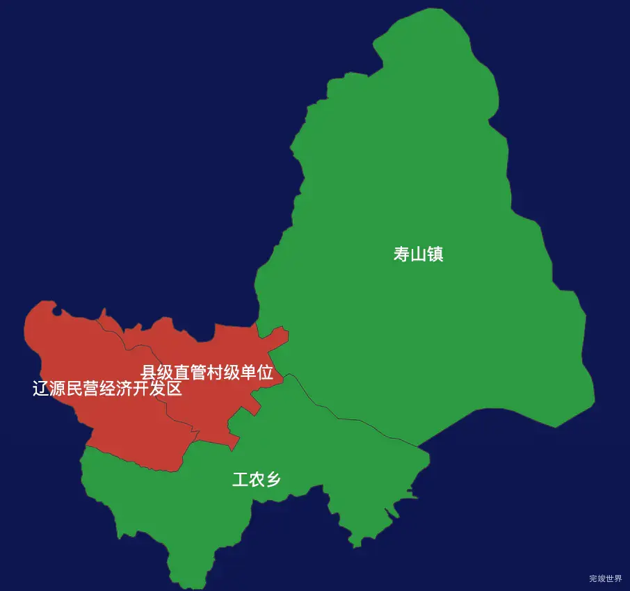 echarts辽源市龙山区geoJson地图定义颜色