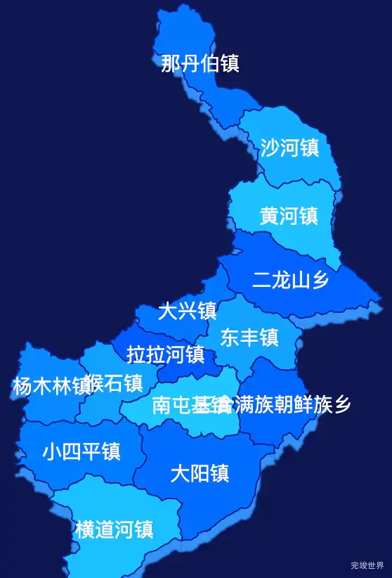 echarts辽源市东丰县geoJson地图 visualMap控制地图颜色