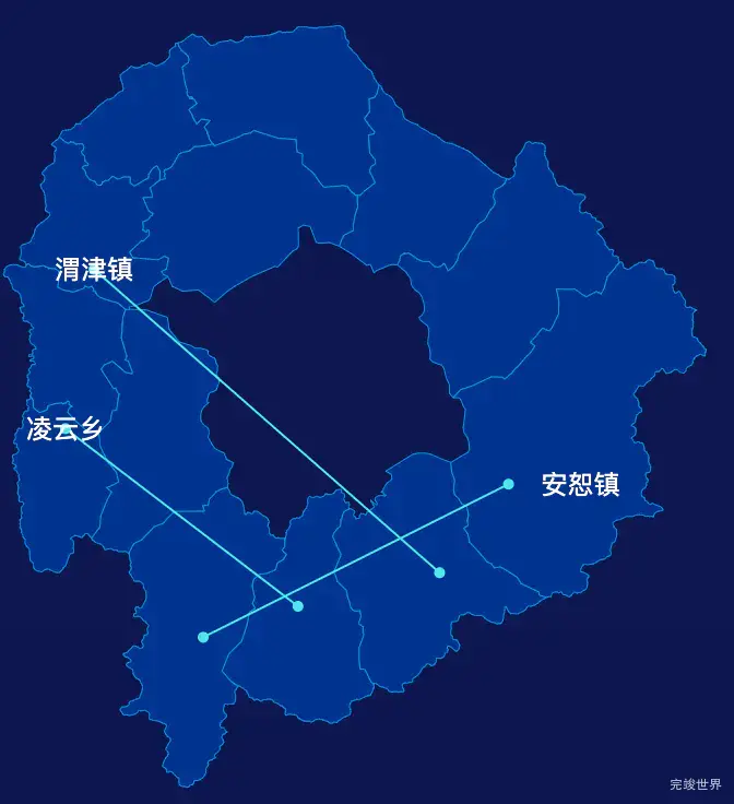 echarts辽源市东辽县geoJson地图自定义引导线