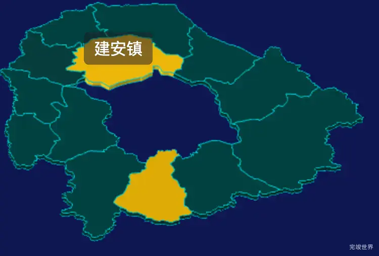 threejs辽源市东辽县geoJson地图3d地图指定区域闪烁