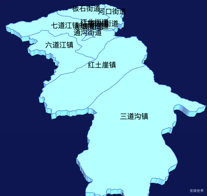 echarts白山市浑江区geoJson地图3d地图