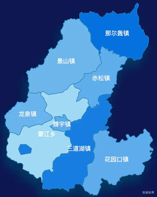 echarts白山市靖宇县geoJson地图 tooltip轮播