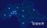 echarts白山市临江市geoJson地图圆形波纹状气泡图效果