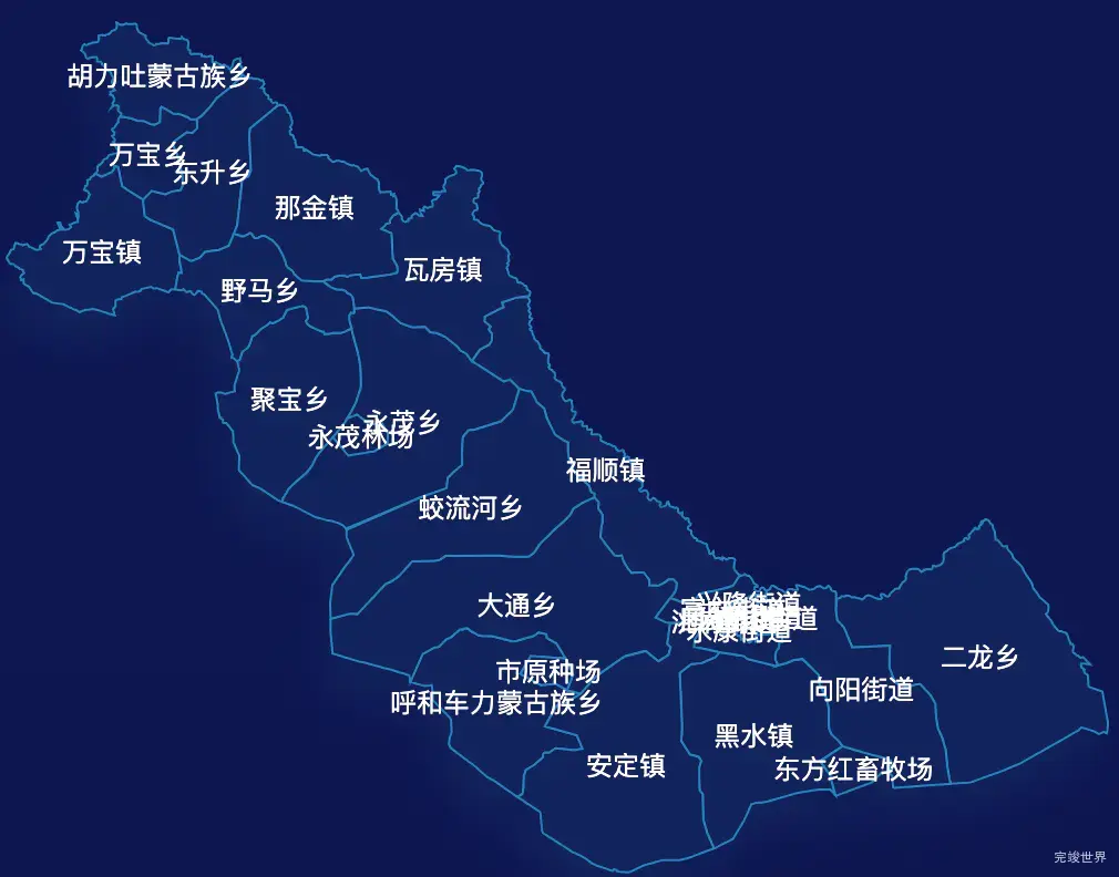 echarts白城市洮南市geoJson地图点击地图获取经纬度