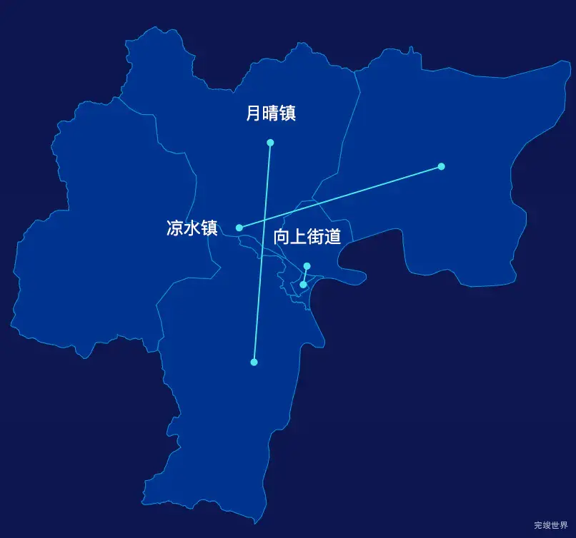 echarts延边朝鲜族自治州图们市geoJson地图自定义引导线