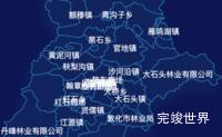 echarts延边朝鲜族自治州敦化市geoJson地图地图下钻展示效果