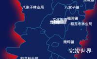 echarts延边朝鲜族自治州和龙市geoJson地图阴影演示实例