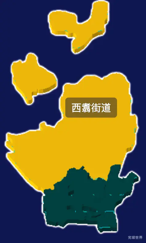 threejs昆明市五华区geoJson地图3d地图添加描边效果